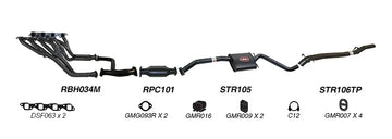 Redback Exhaust 2 1/2" Complete System for Holden Commodore (04/1995 - 08/1997), Calais (04/1995 - 09/1997) - Brixton 4x4 - Buy Online Now!